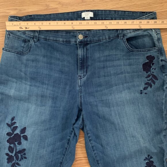 Crown Ivy Straight Curvy Leg Jeans jeans Size 22W - Picture 8 of 15